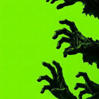 an image of some creepy hands coming out of the ground on a green screen background Halloween Green Scary Design, Neon Green, Zombies Run, Zombie Art, Zombie Hand,