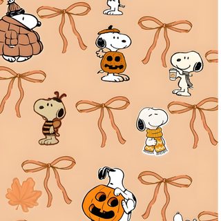 snoop and friends halloween stickers are hanging on the wall Preppy Halloween Snoopy Pink Quotes, Christmas Iphone Cute, Halloween Iphone Backgrounds, burlywood