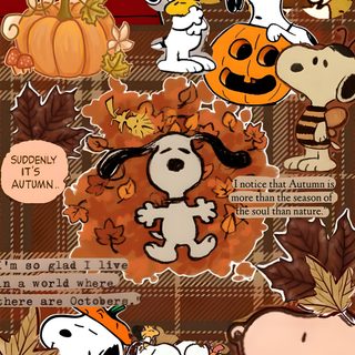 snoop the dog and his friends are all dressed up for halloween with their pumpkins Pinterest Snoopy Halloween Snoopy Halloween Aesthetic, Snoopy, Halloween, sienna