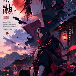 an anime poster with two people sitting in front of a full moon and the sky Itachi Uchiha Halloween Itachi Akatsuki, Itachi Iphone, Itachi Uchiha 4k, Naruto Itachi, dark slate gray