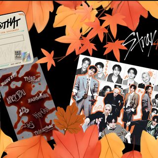 this is an image of fall leaves and photos Skz Halloween Laptop Kids, indian red