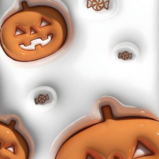 an image of halloween pumpkins in the water Halloween Puffy 3d Halloween, Pumpkin, Jelly Halloween, Autumn 3d, 3d Iphone Halloween, Halloween 4d, silver