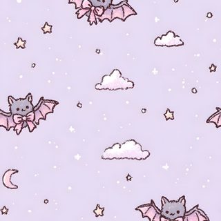 a bat flying through the sky with stars and clouds Pink Pastel Halloween Bats Halloween Themed, Cute Spooky Iphone, Pumpkin, Pumpkin Images, lavender