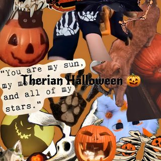 a collage of pumpkins, jack - o'- lanterns and other halloween related items Therian Halloween sienna