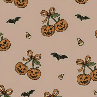 Aesthetic Halloween Bows tan