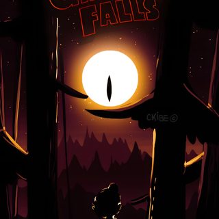a movie poster for gravity falls with an image of a person sitting in the dark Gravity Falls Halloween Bill Cipher Phone, Gravity Falls Guy, Movie Poster, black