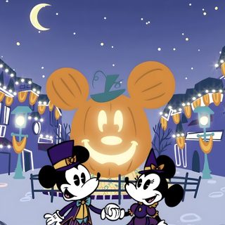 mickey and minnie mouse in the snow at night Disney World Halloween Mickey Mouse Halloween, Disney Halloween Phone, Disney Halloween Lockscreen, slate gray