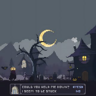 an old - school computer game with a creepy castle and spooky trees in the background Halloween Desktop Gif Halloween Gif, 8bit Art, Pixel Games, Pixel Art Games, dark slate gray