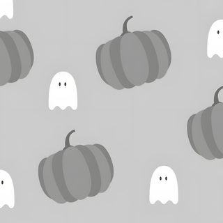 a group of pumpkins with ghost heads on them, all in grey and white Halloween Loving Llamas - Grey Stripes Ghost, Phone, silver