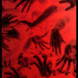an image of many different handprints on the ground in red and black colors Red Halloween Iphone Dark Edgy Art, Horrorcore Aesthetic, Black And Red Horror Background,