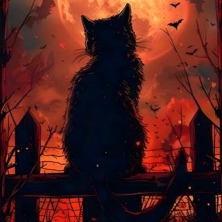 Halloween Cat Wallpaper Aesthetic, Halloween Wallpaper Halloween Wallpaper Black Cat, Creepy Black Cat Halloween Wallpaper, Halloween Wallpaper Black Cat, Spooky Cats Wallpaper, Black Cat Wallpaper Halloween, Spooky Black Cat Wallpaper, Black Cat Halloween Phone Wallpaper, Halloween Cat Wallpaper Ideas Halloween Fiery Felines-black Custom Halloween Cat Aesthetic, Halloween Halloween Black Cat, Creepy Black Cat Halloween,