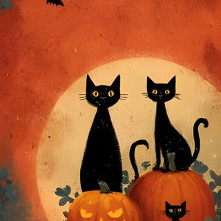 Vintage Halloween Art Wallpaper, Black Cat On Pumpkin Wallpaper, Wallpaper Autumn Vintage, Vintage Halloween Cat Wallpaper, Halloween Poster Aesthetic, Halloween Kitty Wallpaper, Halloween Wallpaper Halloween Wallpaper Black Cat, Halloween Phone Wallpaper, Vintage Halloween Phone Wallpaper Classic Halloween Iphone Vintage Halloween Art, Black Cat On Pumpkin, Autumn Vintage, sienna