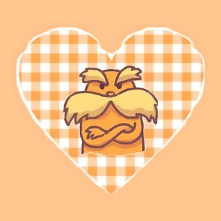 an orange and white checkered heart shaped sticker with a dog's face on it Preppy Lorax Halloween Spongebob Pics, Happy, Orange, Preppy Lorax Phone, Lorax Phone Background, burlywood