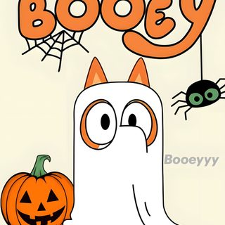 booey is here halloween card Halloween Bogey Spooky Halloween Memes, Ctmh Fa-boo-lous Halloween, beige
