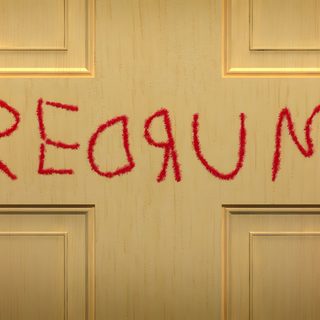 a door with the word'reaum'written in red ink on it The Shining Laptop Halloween Laptop, The Shining, Stanley Kubrick, Stanley Kubrick The Shining, dark khaki