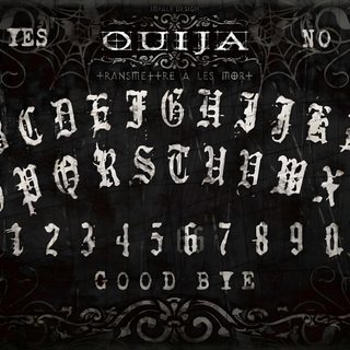 some type of writing on a black and white background with the words above science written in cursive font Halloween Ouija Board Ouija Font, Ouija Board Dangers, What Is Ouija Board, black