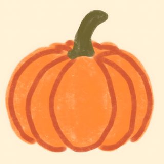 a drawing of a pumpkin on a white background Halloween Widget Ideas Autumn Pumpkin Art, Diy Fall Crafts Inspiration, Minimalist Pumpkin Design, sandy brown