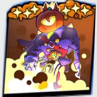 an image of a cartoon character on a cell phone with the caption, happy halloween Halloween Pumpkin Brawl Custom gainsboro