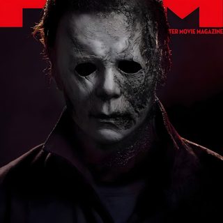a man in a mask is featured on the cover of film magazine's halloween issue Halloween Kills Michael Myers Hd, Michael Myers Movie Poster, Halloween Movies Michael Myers, black