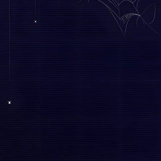 spider webs hanging from strings on a dark blue background with stars and moon in the sky Navy Blue Halloween Spider Web Background, Halloween Dark Blue Background, Spider Web And Spiders On Blue Background, black