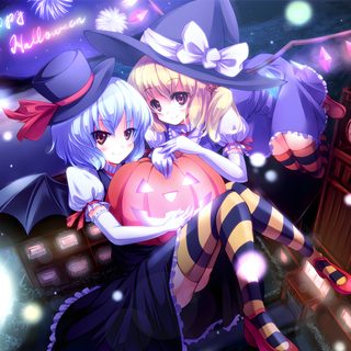 Sailor Moon Fireworks, 2880x1800 Wallpaper, Prismriver Sisters, Touhou Christmas Wallpaper, Anime Firework Scene, Touhou Wallpaper 2000s, Touhou Zombie, Happy Halloween Sailor Moon, Touhou Witch Touhou Halloween Sailor Moon Fireworks, 2880x1800, Prismriver Sisters, Touhou Christmas, dark slate blue