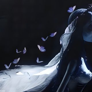 a woman in white dress with butterflies flying around her Halloween Corpse Bride Corpse Bride Pics, Corpse Bride 4k, Corpse Bride Scene, Corpse Bride Hd, black