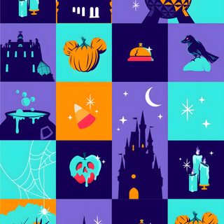 an image of the wizard's castle in different colors Walt Disney World Halloween Disney Parks, Disney Spooky Background, Disney Halloween Apple Watch, dark slate gray