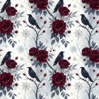 a white background with red roses and black birds on it, the words free dollhouse wallpaper printables Halloween Dollhouse Bed Template, Doll House Printables, Dollhouse Printables Free, linen