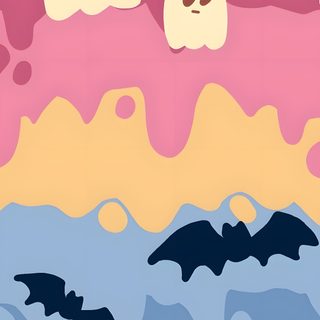 an image of halloween scene with ghost and bats Lgbtq Halloween Pride Backgrounds, Secret Pride, Secret Lgbtq, Halloween Pan Flag, rosy brown
