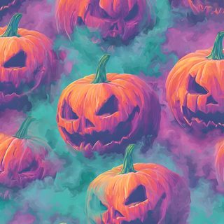 a painting of many pumpkins with faces on them Lilly Pulitzer Halloween Cool Halloween Backgrounds, Halloween Pumpkin Phone Background, Rainbow Pumpkin, slate gray