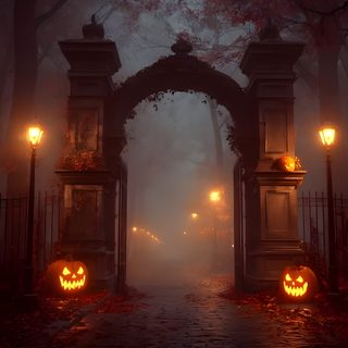 Halloween Town Gate dark slate gray
