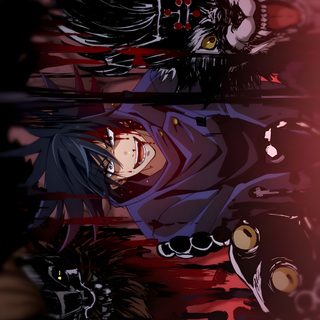 two anime characters are standing in the water with their eyes open and one is staring at something Jjk Halloween Megumi Shinigami, Jujutsu Kaisen Pc Hd, Jujutsu Kaisen For Pc, Jujutsu Kaisen Pc 4k, black