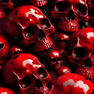 a bunch of red skulls that are stacked on top of each other Halloween Red Skull Red Skulls, Black And Red Skull, Red Skull, Red Skull Background, maroon