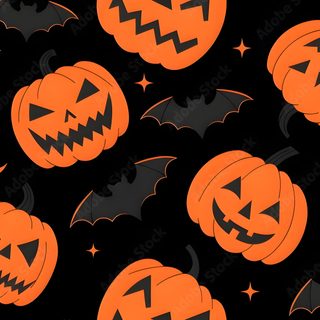 an image of halloween pumpkins with bats and moon on black background for wallpaper Halloween Pumpkin Bat black