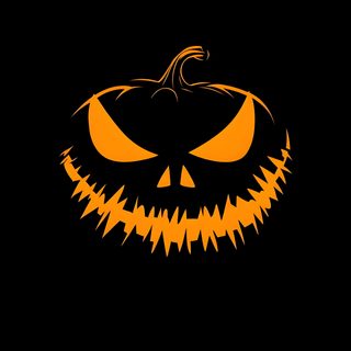 a black background with an orange pumpkin on it Black And Orange Halloween Pumpkin Face, Black And Orange Halloween, Scary Pumpkin Iphone,