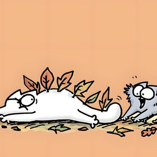 an image of a cartoon dog chasing a cat on the ground with leaves all over it Simons Cat Halloween Hd Simons Cat Hedgehog, Simon's Cat Winter, Simons Cat Characters, burlywood