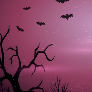 bats flying in the night sky over a graveyard Halloween Cute Bats Silhouette Goth, Halloween Sky, Halloween, Decor Shabby Chic, brown
