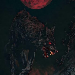 a wolf with its mouth open standing in front of a red moon and rocky landscape Halloween Werewolf Werewolf, Werewolf Moon Phone, Castlevania Wolf, Gothic Werewolf, Werewolf Moon 4k, black