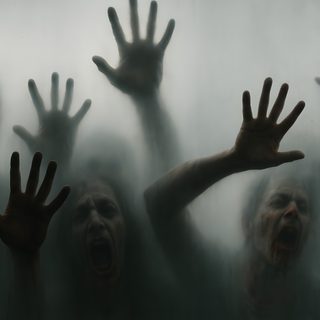 many people with their hands in the air and one person holding out his hand to them Halloween Zombie Fear Of Zombies, Zombie Themed, Thumbnail Game, Zombie Aesthetic, dark slate gray