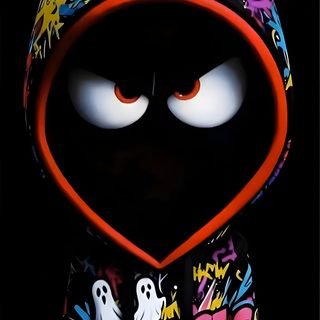 an image of a cartoon character with pumpkins and ghost faces on it's face Dope Halloween Cow Cartoon Images, Samsung Galaxy Android, Simpson Iphone, Android Dark, Scary, black