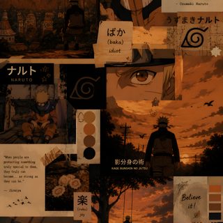 the collage is made up of many different images Halloween Naruto saddle brown