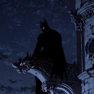 the dark knight rises in batman's castle at night, as seen from below Batman The Long Halloween Iphone 15 Dark, Bat Man Iphone, Batman Screen, Backgrounds Batman, midnight blue