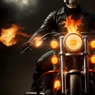 a man riding on the back of a motorcycle with flames coming out of his mouth Halloween Motorcycle Legion Ghost Rider, Ghost Rider Wolf, Ghost Rider Scorpion, Reyes Ghost Rider, black