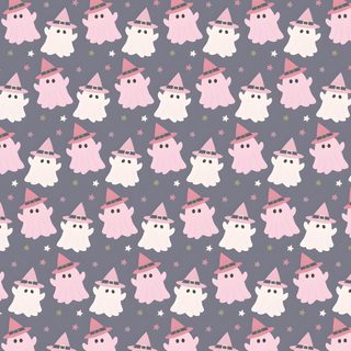 an image of a pattern with cats and stars on the background in pastel colors Pastel Halloween Party Black Kawaii Halloween Background Aesthetic, Kawaii Aesthetic Cute Halloween Backgrounds, Soft Halloween, gray