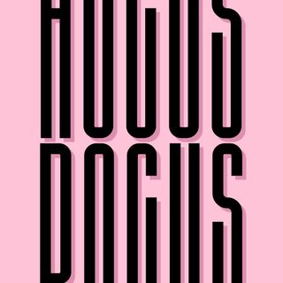 the words hocus pocus are in black and pink on a light pink background Pink Halloween Words Custom Pink Halloween Words Custom, Pink Hocus Pocus Design, Pink Hocus Pocus,
