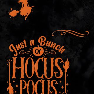 an orange and black poster with the words, just a bunch of hocus pocus Applewatch Halloween Halloween For Apple Watch, Wicked Apple Watch Face, Halloween Apple Watch, black
