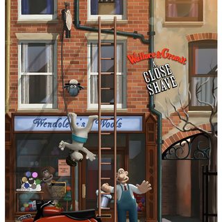 an image of a car parked in front of a building with a man on it Wallace And Gromit Halloween Background Wallace And Gromit Style, Wallace And Gromit Painting, Wallace And Gromit Movie Art, dark olive green
