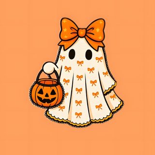 an orange and white halloween dress with a pumpkin on it's chest, sitting next to a jack - o - lantern Slay Halloween Funny Christmas, Duck, Halloween Cute, Classy Halloween Costumes, sandy brown