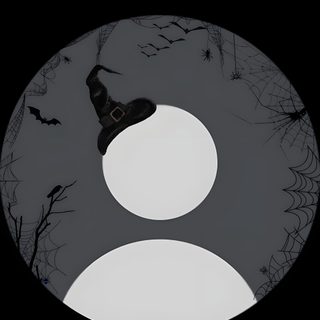 a black and white image of a person in a witches costume with bats flying around Halloween Profile Witch Hat, Witch, Halloween, Halloween Profile Background, Halloween Art, dark slate gray