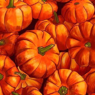a painting of many orange pumpkins stacked on top of each other Pumpkin Halloween Pumpkins Background, Orange Thanksgiving, Colorful Pumpkins, firebrick